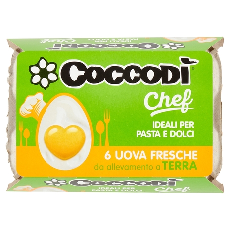 Coccodì Chef 6 Uova Fresche da allevamento a Terra 350 g